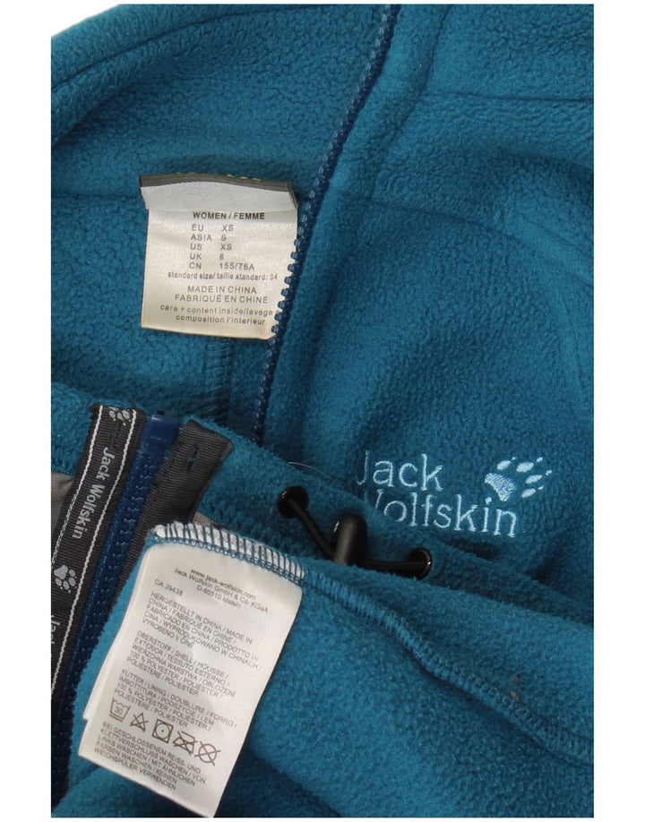 Jack Wolfskin Womens Liner Fleece Jacket UK 8 Small Blue Polyester