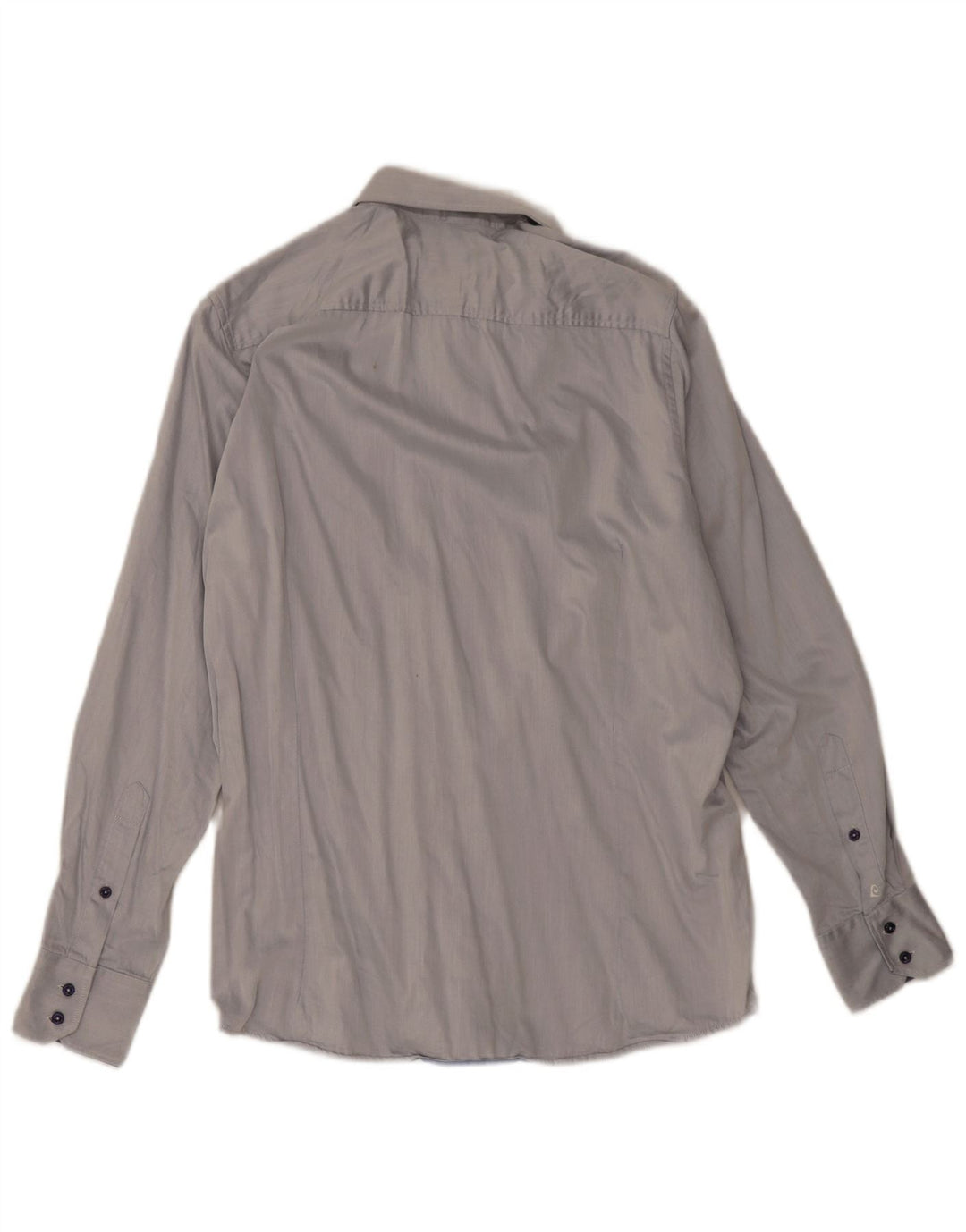 Pierre Cardin Mens Shirt Size 42 Large Grey Cotton