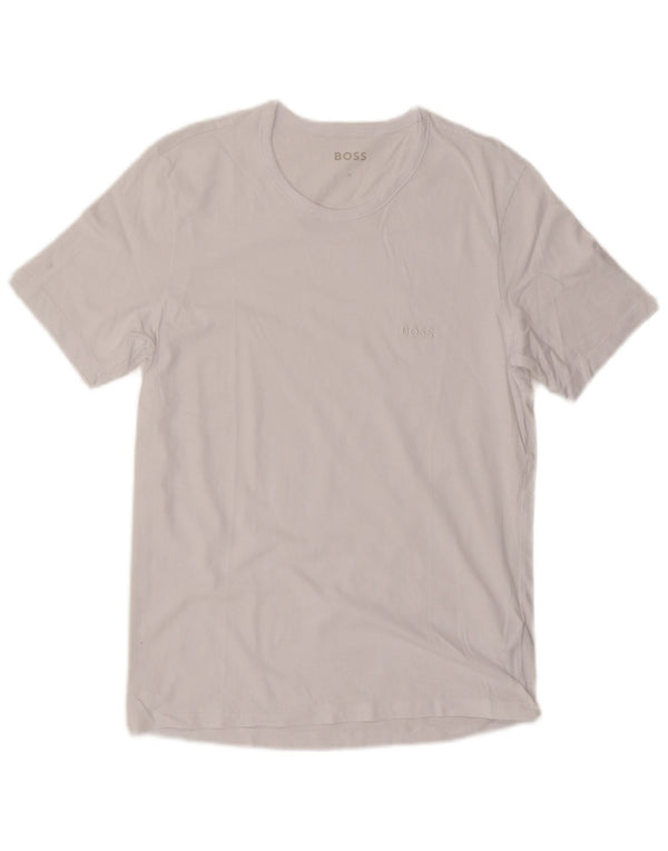 Hugo Boss Mens T-Shirt Top Medium White Cotton