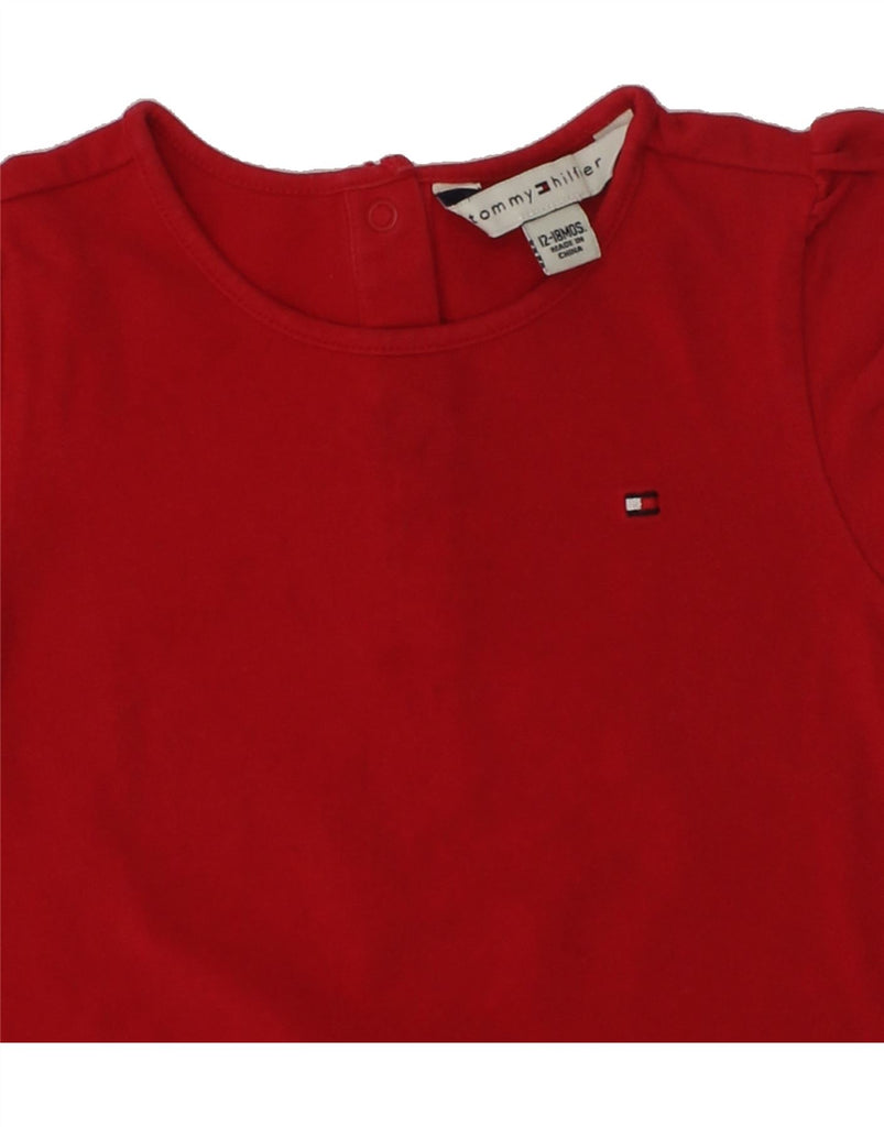 TOMMY HILFIGER Baby Girls T-Shirt Top 12-18 Months Red Cotton | Vintage Tommy Hilfiger | Thrift | Second-Hand Tommy Hilfiger | Used Clothing | Messina Hembry 