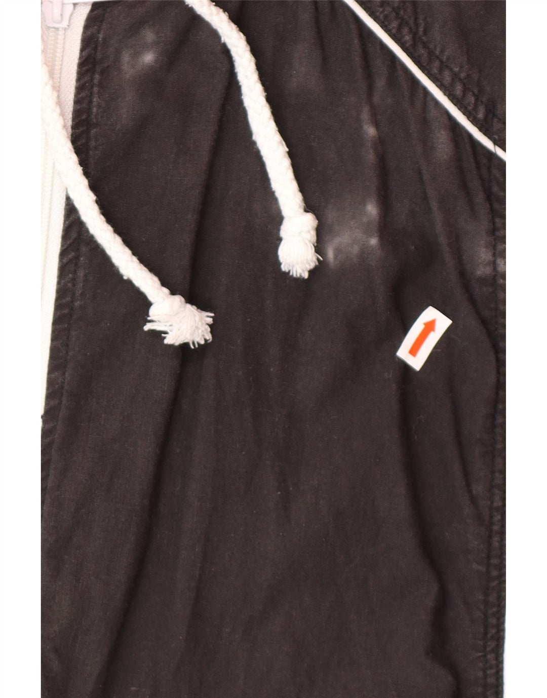 VINTAGE Womens Graphic Tracksuit Top Jacket UK 18 XL Black Colourblock