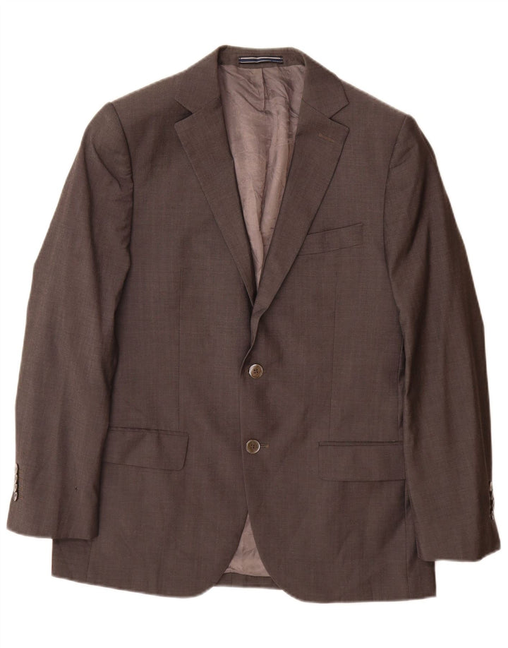 Massimo Dutti Mens 2 Button Blazer Jacket EU 48 Medium Grey Wool