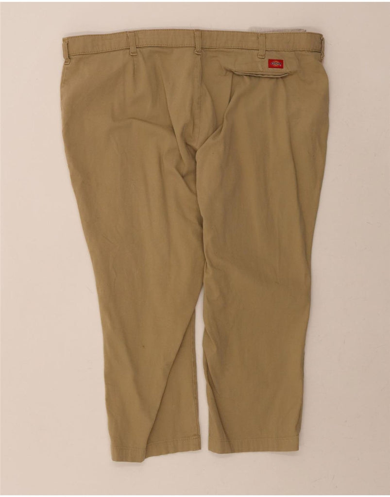 DICKIES Womens Relaxed Fit Cropped Trousers US 18 2XL W40 L24 Beige Cotton Vintage Dickies and Second-Hand Dickies from Messina Hembry 
