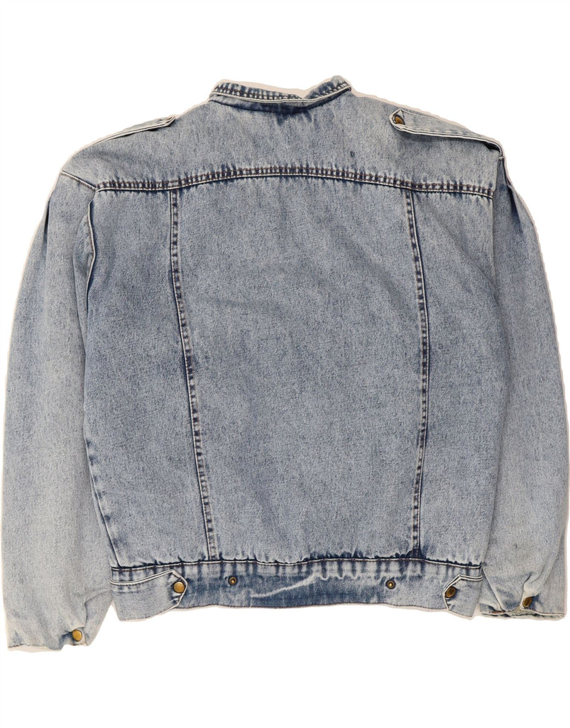 VINTAGE Mens Sherpa Denim Jacket UK 42 XL Blue Vintage Vintage and Second-Hand Vintage from Messina Hembry 