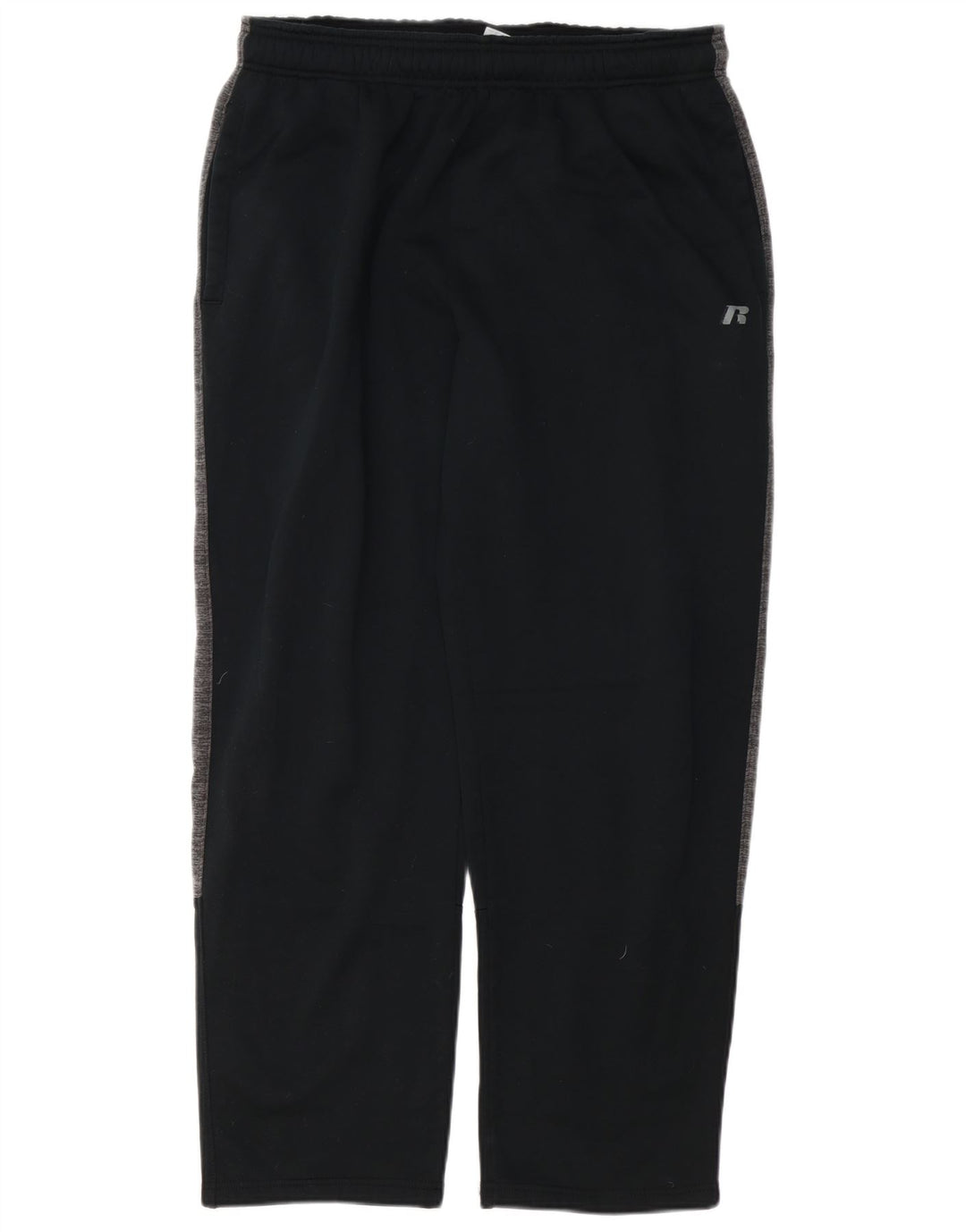 RUSSELL ATHLETIC Mens Tracksuit Trousers Large Black Colourblock Polyester