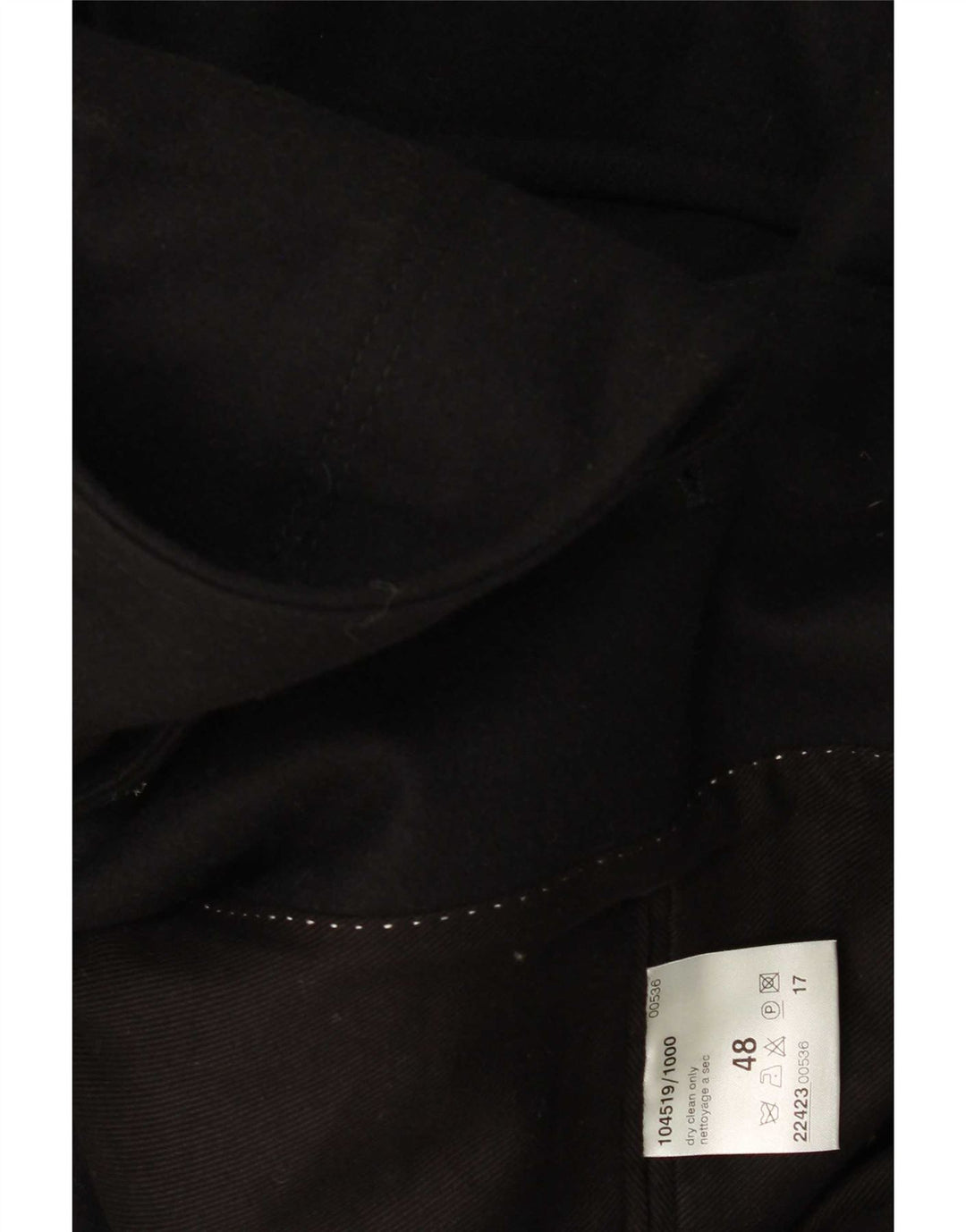 Vintage Mens Overcoat IT 48 Medium Black Wool