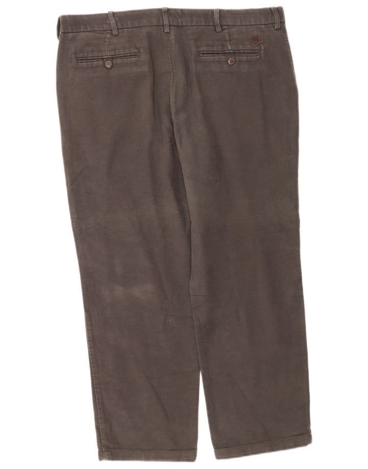 Marks & Spencer Mens Blue Harbour Straight Chino Trousers W38 L29 Grey