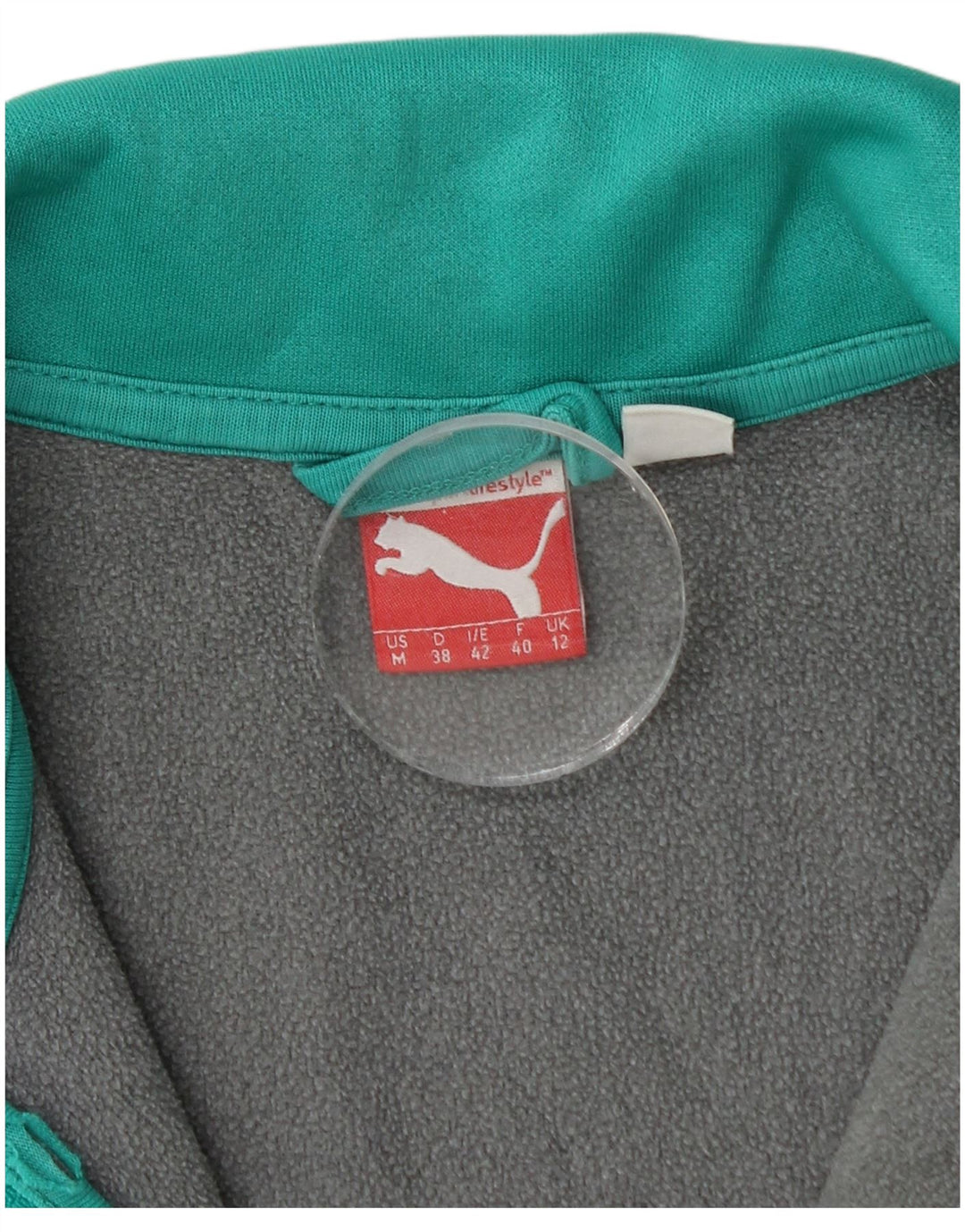 PUMA Womens Tracksuit Top Jacket UK 12 Medium Grey Polyester