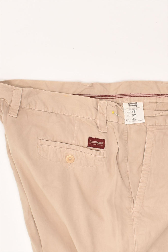 CARRERA Mens Chino Shorts W42 2XL  Brown Cotton | Vintage Carrera | Thrift | Second-Hand Carrera | Used Clothing | Messina Hembry 