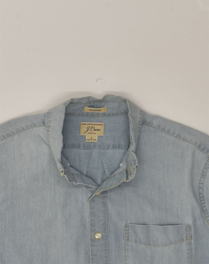 J. CREW Mens Classic Classic Fit Denim Shirt Small Blue Cotton | Vintage J. Crew | Thrift | Second-Hand J. Crew | Used Clothing | Messina Hembry 