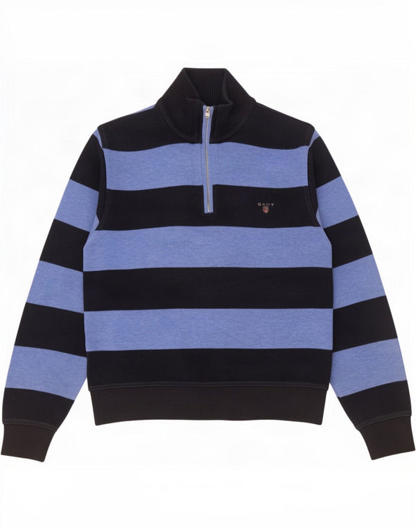 Gant Mens Graphic Loose Fit Sweatshirt Jumper Small Blue Striped Cotton