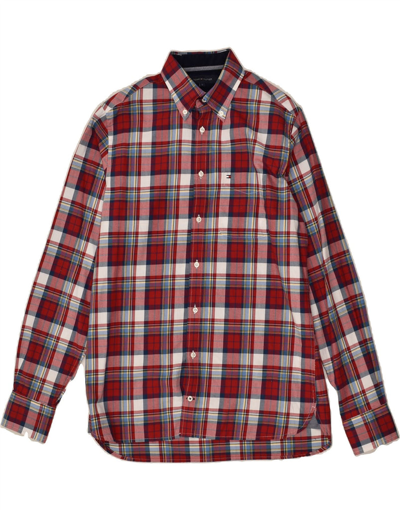 TOMMY HILFIGER Mens Shirt Small Red Check Cotton | Vintage Tommy Hilfiger | Thrift | Second-Hand Tommy Hilfiger | Used Clothing | Messina Hembry 