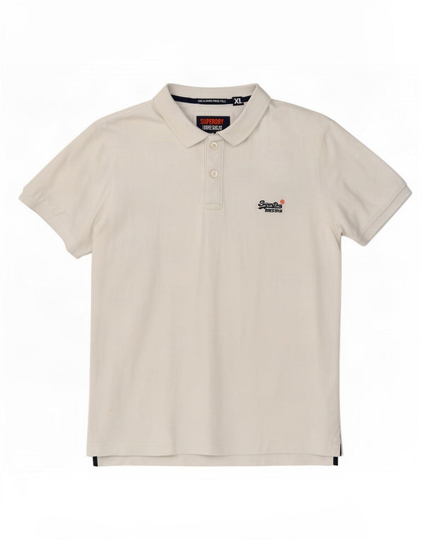 Superdry Mens Classic Fit Polo Shirt XL White