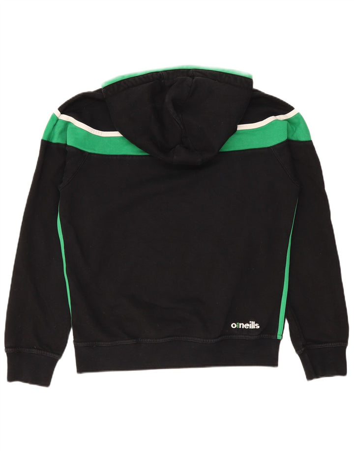 O'Neills Mens Hoodie Jumper Small Black Colourblock Cotton