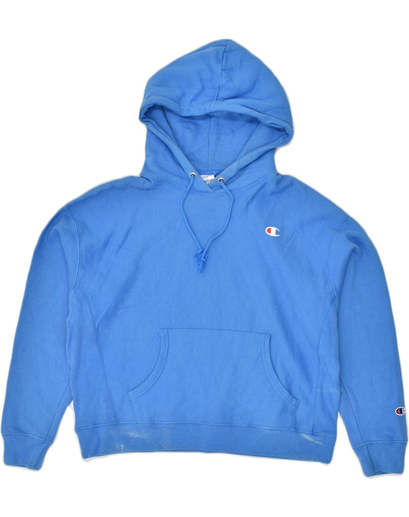 CHAMPION Womens Hoodie Jumper UK 18 XL Blue Cotton | Vintage Champion | Thrift | Second-Hand Champion | Used Clothing | Messina Hembry 