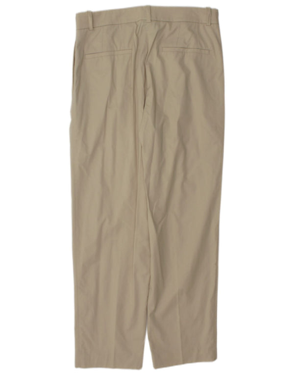 Massimo Dutti Womens High Waist Chino Trousers EU 40 Medium W30 L29 Beige