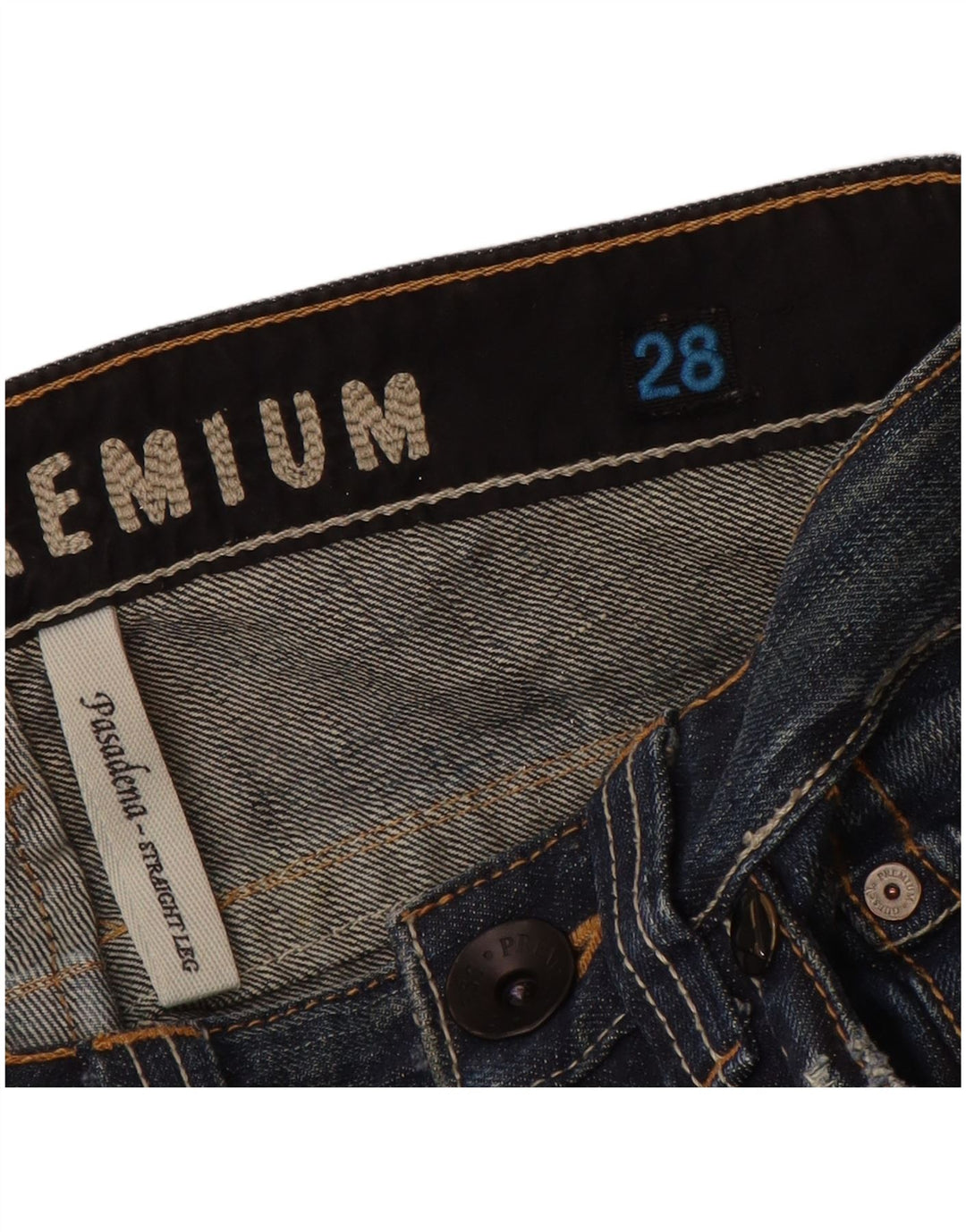 GUESS Mens Pasadena Straight Jeans W28 L32 Blue Cotton