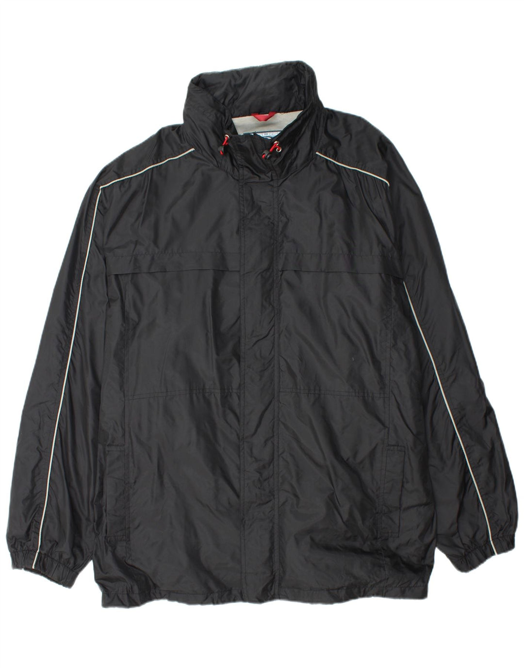 BRUGI Mens Hooded Windbreaker Jacket UK 42 XL Black Polyamide