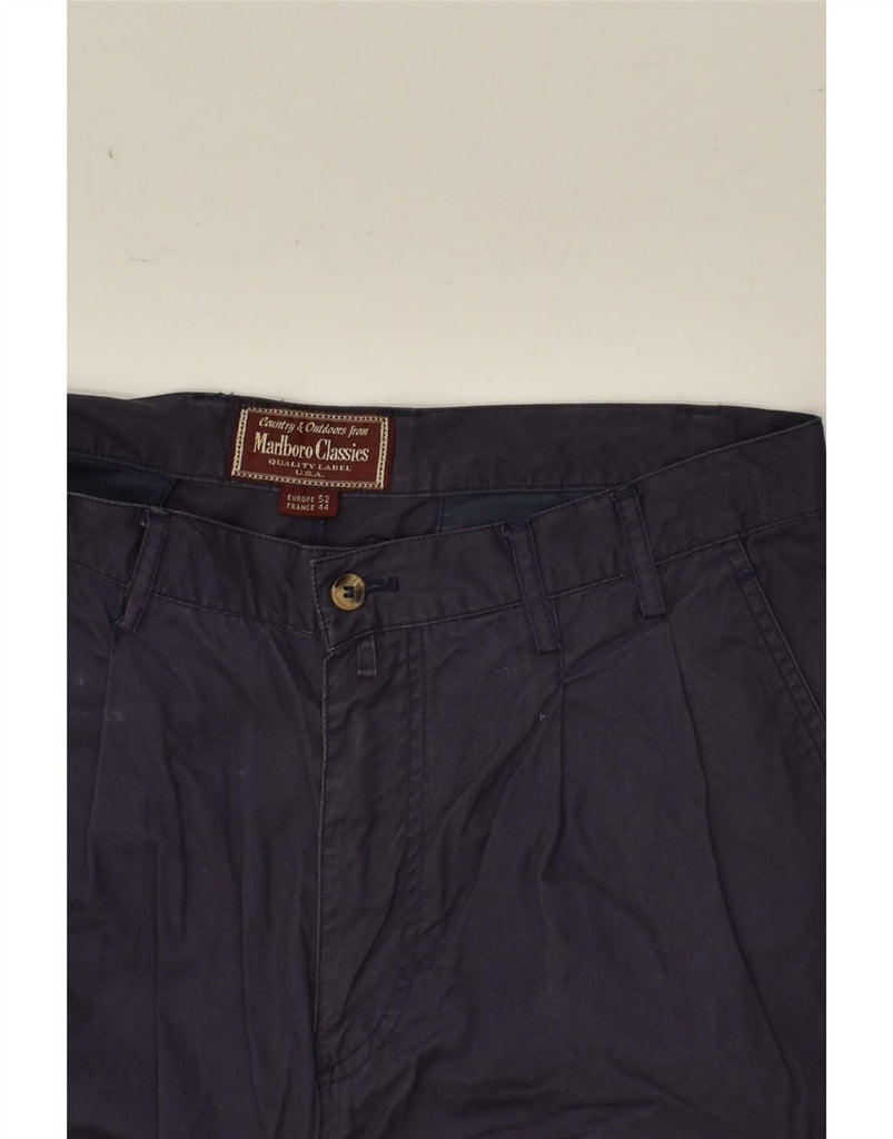 MARLBORO CLASSICS Mens Pegged Chino Trousers EU52 XL W34 L31 Navy Blue | Vintage Marlboro Classics | Thrift | Second-Hand Marlboro Classics | Used Clothing | Messina Hembry 
