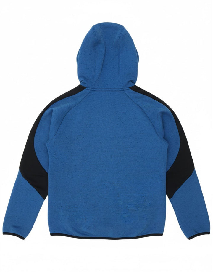 PUMA Mens Zip Hoodie Sweater Small Blue Colourblock Cotton