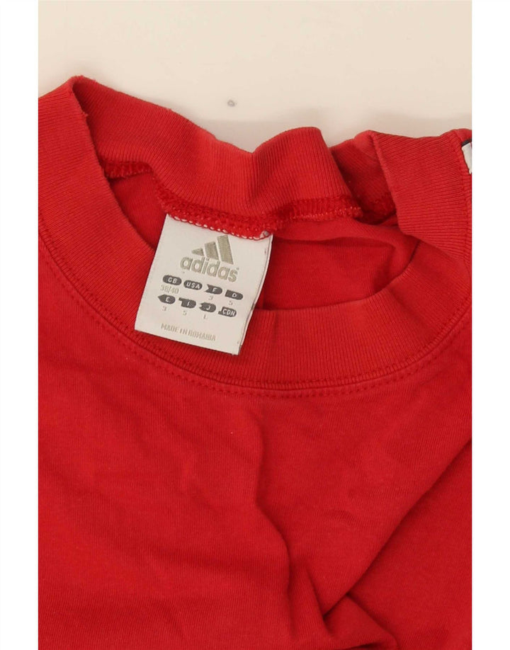 Adidas Mens T-Shirt Top UK 38/40 Medium Red