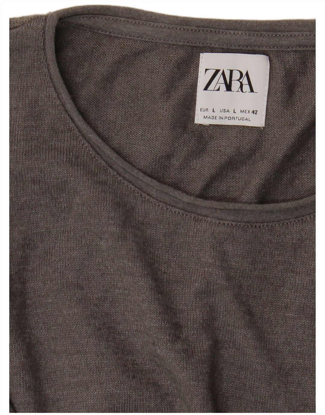 Zara Mens T-Shirt Top Large Grey