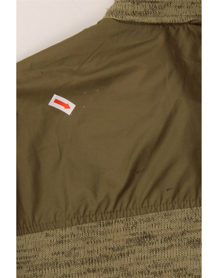 JACK WOLFSKIN Mens Tracksuit Top Jacket Small Khaki Flecked Polyester
