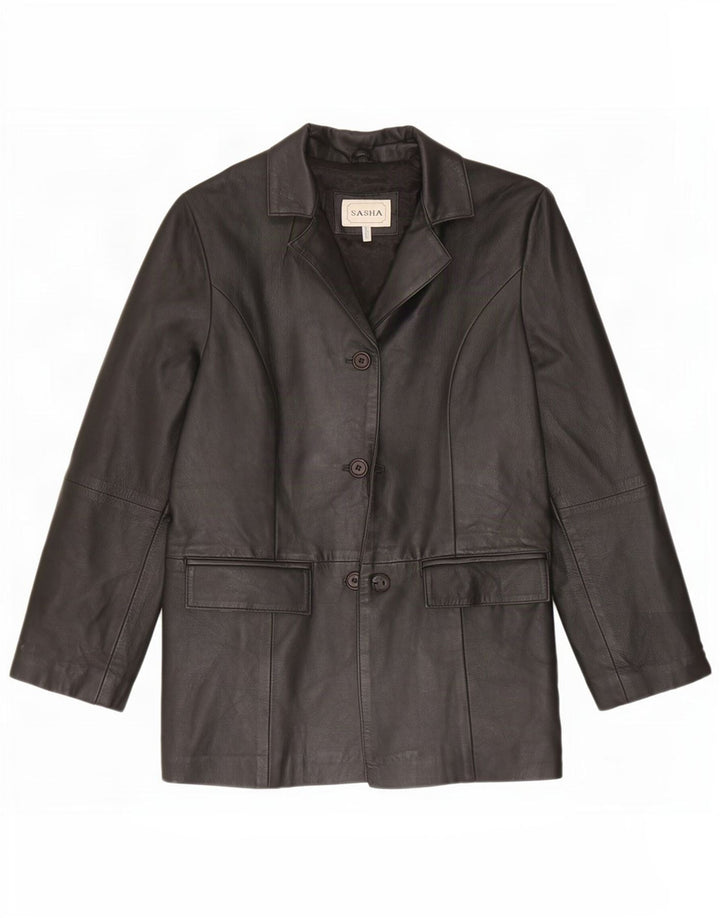 Sasha Womens Leather Jacket UK 12 Medium Black