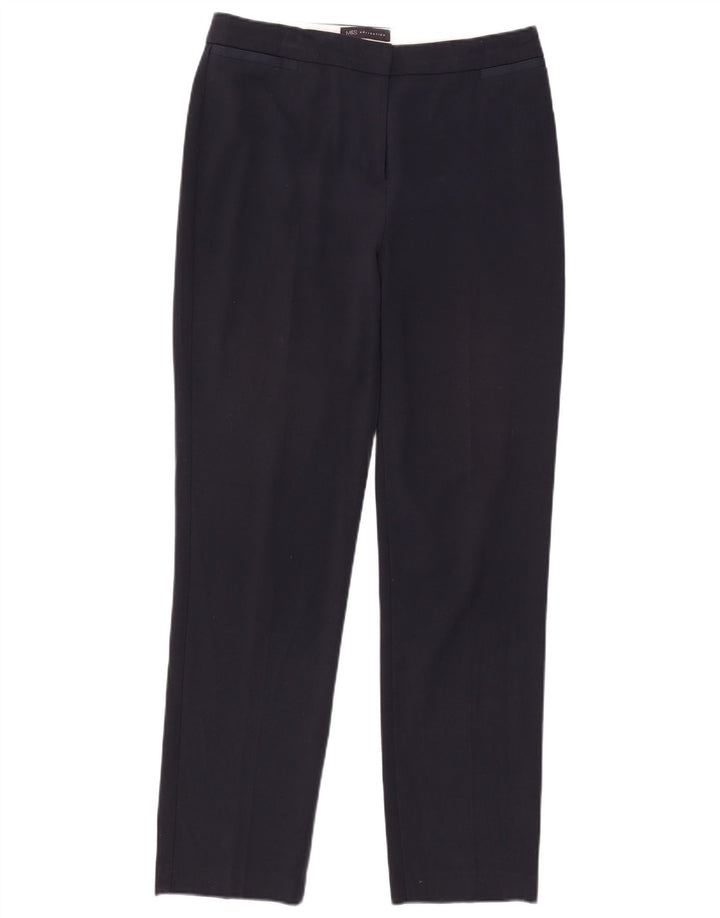 Marks & Spencer Womens Slim Suit Trousers UK 12 Medium W32 L31 Navy Blue