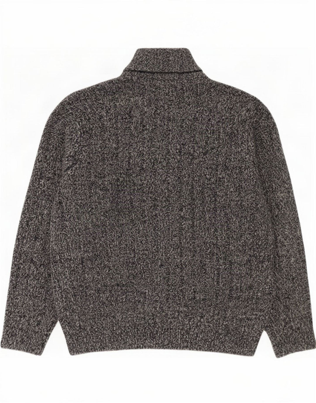 Marks & Spencer Mens Zip Neck Jumper Sweater 2XL Blue Flecked Acrylic
