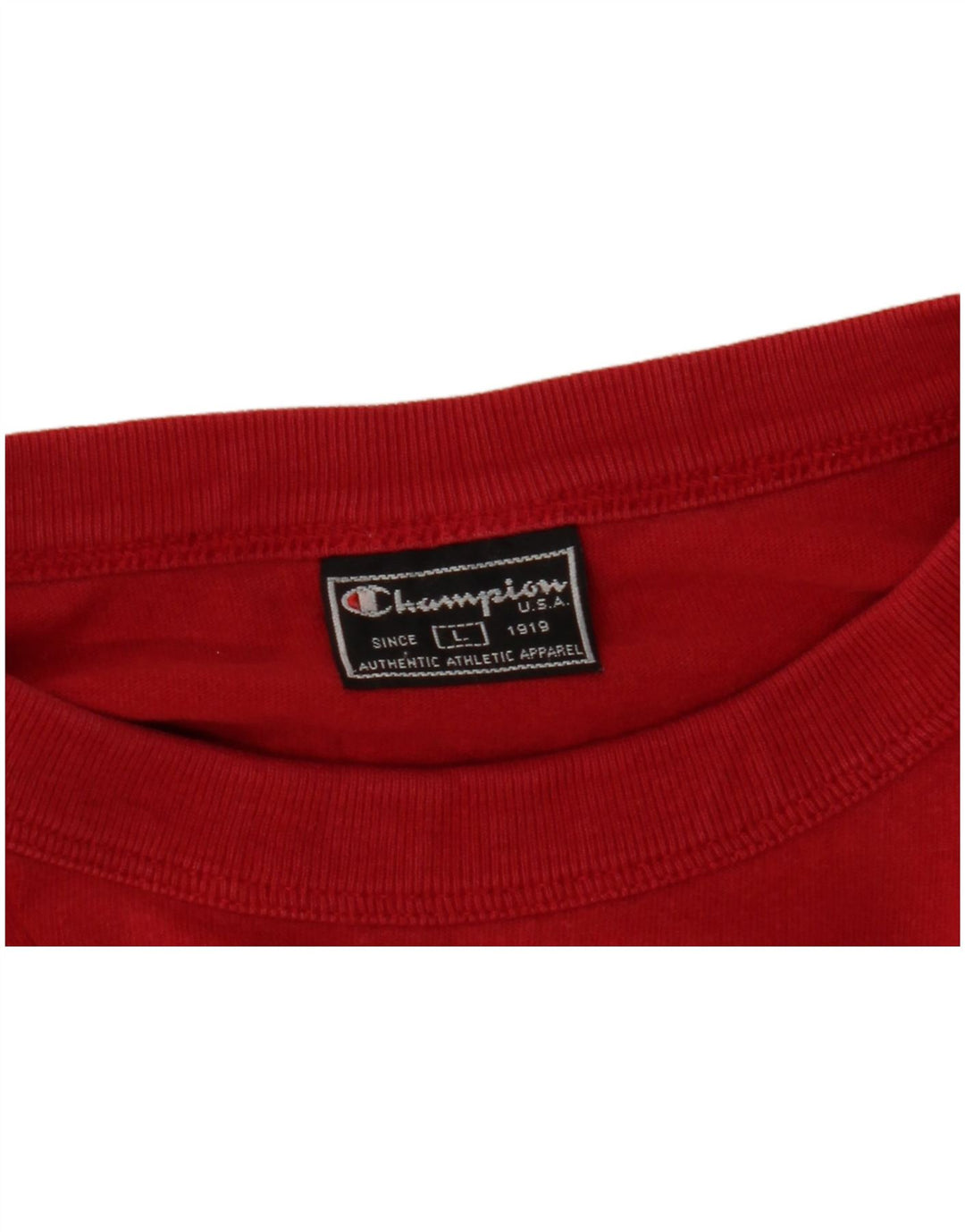 Champion Mens Graphic Top Long Sleeve Large Red