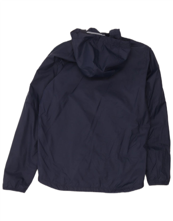 Nike Boys Hooded Rain Jacket 13-14 Years XL Navy Blue Nylon