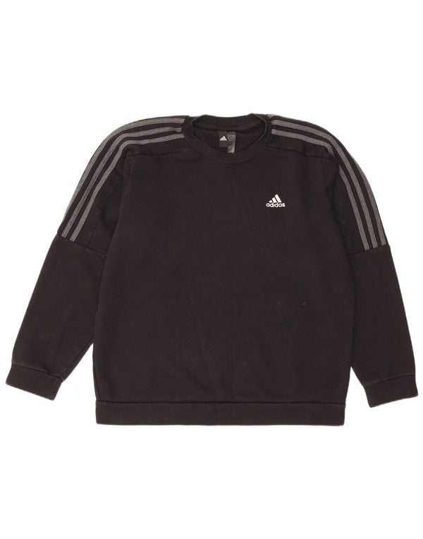 Adidas Mens Sweatshirt Jumper Medium Black Cotton