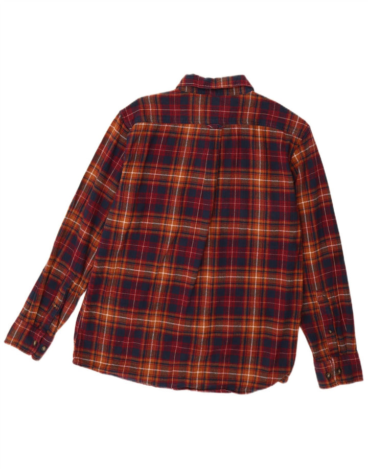 EDDIE BAUER Mens Flannel Shirt Medium Multicoloured Check Cotton