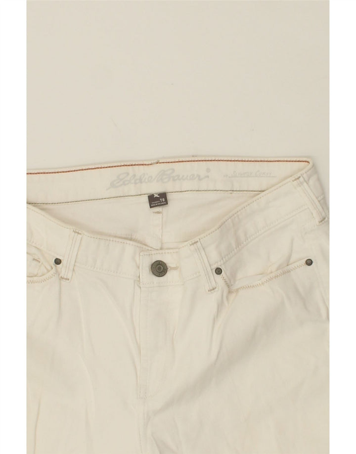 EDDIE BAUER Womens Slightly Curvy Denim Shorts US 8 Medium W30  White Vintage Eddie Bauer and Second-Hand Eddie Bauer from Messina Hembry 