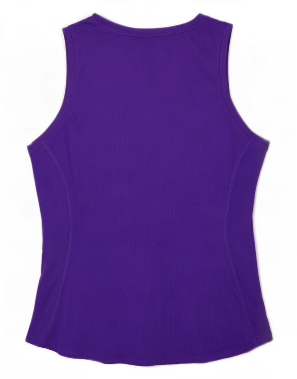 Nike Womens Dri Fit Vest Top UK 14 Large Purple Polyester