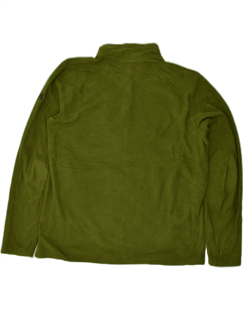 EDDIE BAUER Mens Zip Neck Fleece Jumper XL Green Polyester | Vintage Eddie Bauer | Thrift | Second-Hand Eddie Bauer | Used Clothing | Messina Hembry 