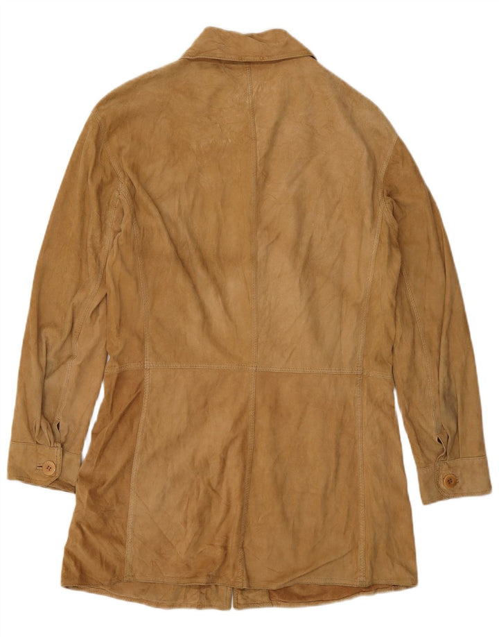 A. RASPINI Mens Suede Jacket UK 36 Small Brown Leather