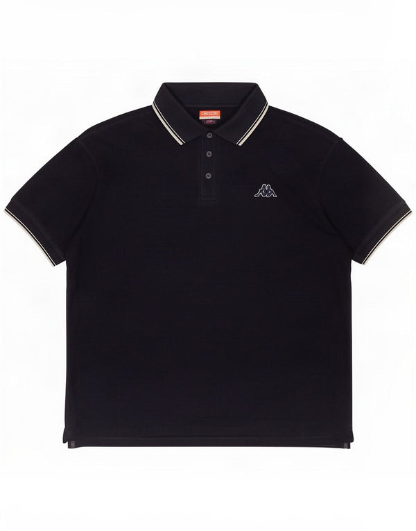 Kappa Mens Polo Shirt XL Navy Blue Cotton