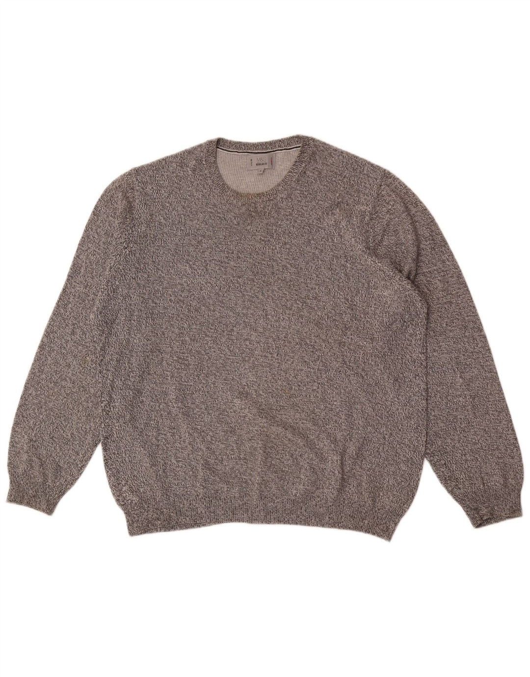 Marks & Spencer Mens Crew Neck Jumper Sweater Large Grey Flecked