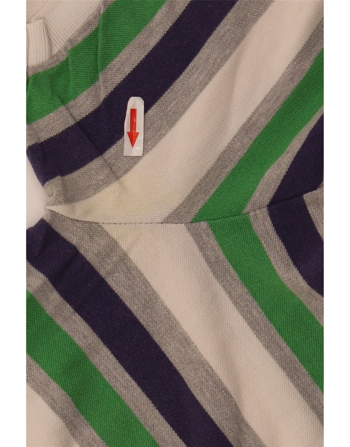 Benetton Mens Polo Shirt Medium Multicoloured Striped