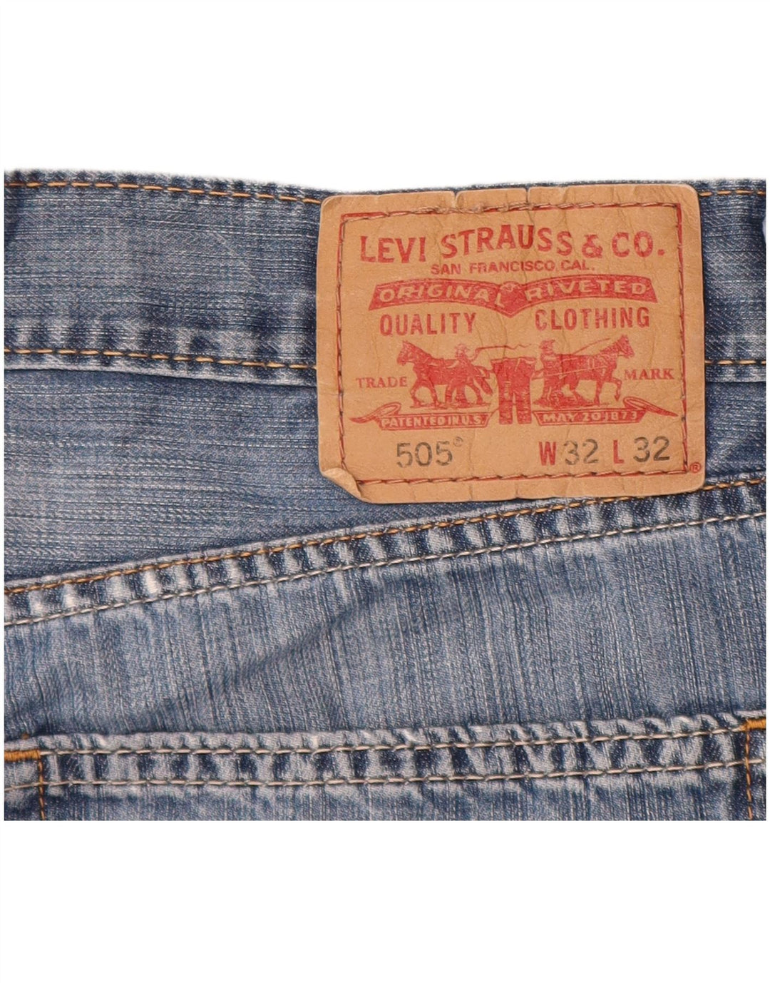 Levi's Mens 505 Denim Shorts W32 Medium Blue Cotton