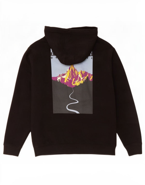 Napapijri Mens Geographic Graphic Hoodie Jumper Large Black Cotton