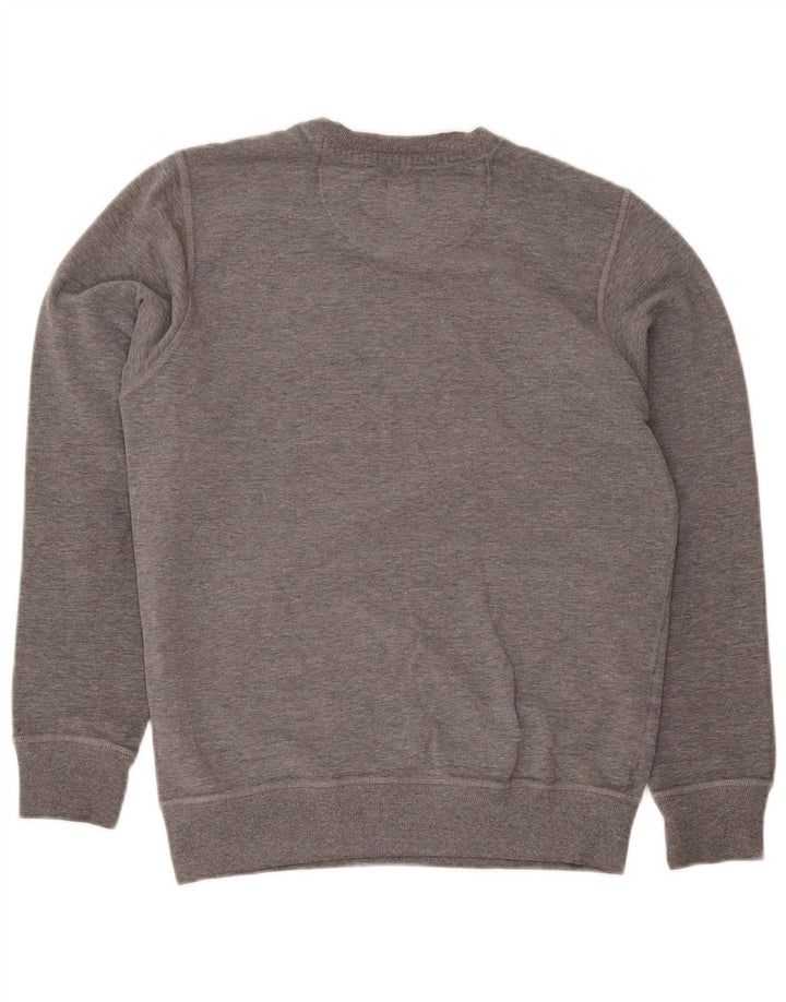 North Sails Mens Graphic Sweatshirt Jumper Small Grey Flecked Cotton