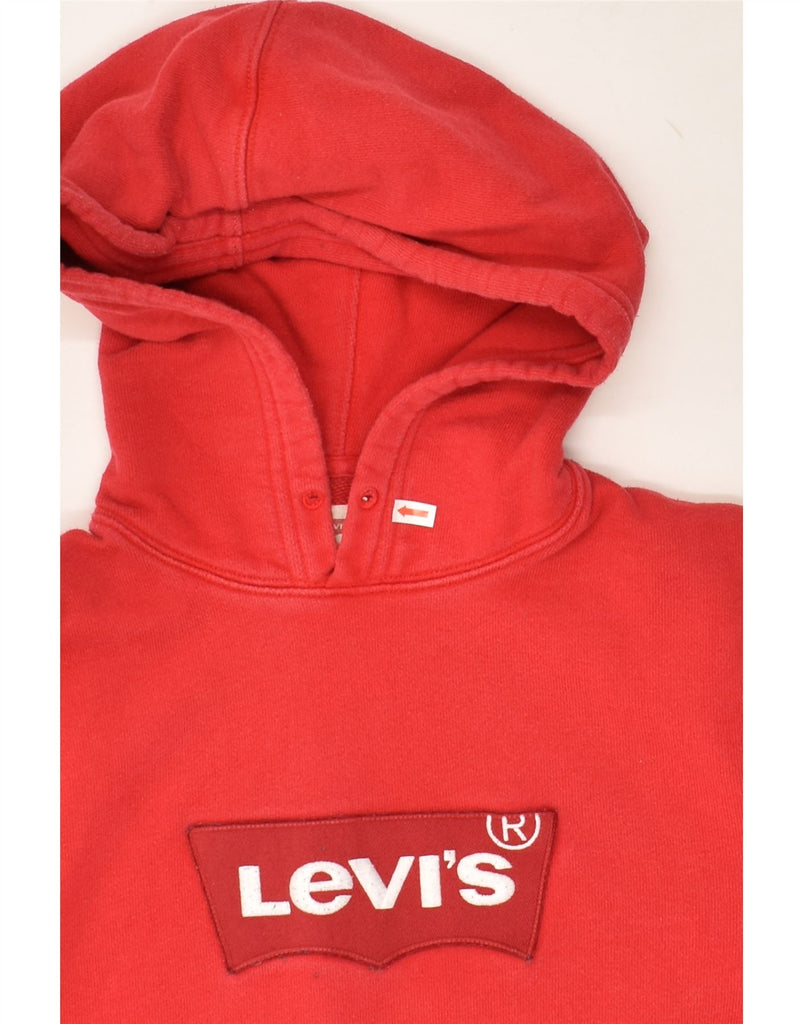 LEVI'S Mens Graphic Hoodie Jumper Small Red Cotton | Vintage Levi's | Thrift | Second-Hand Levi's | Used Clothing | Messina Hembry 