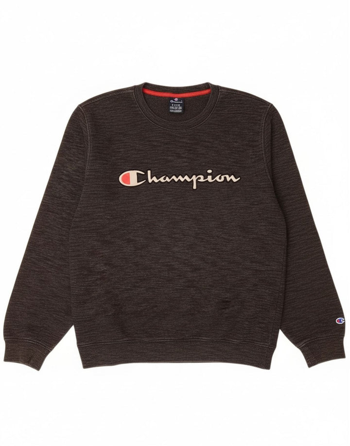 Champion Mens Graphic Sweatshirt Jumper XL Grey Flecked