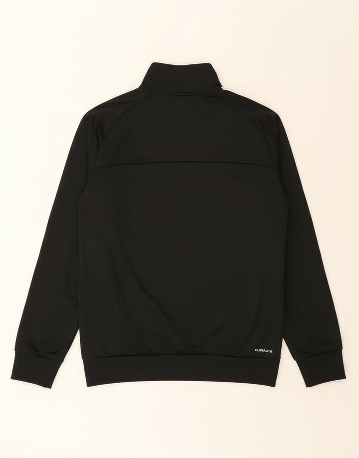 Adidas Mens Tracksuit Top Jacket UK 36/38 Small Black Polyester