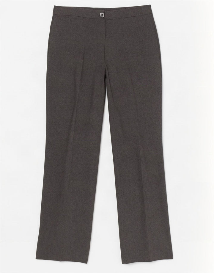 Marks & Spencer Womens Straight Casual Trousers UK 12 Medium W30 L33 Grey