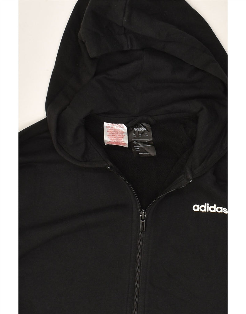 ADIDAS Boys Graphic Zip Hoodie Sweater 15-16 Years  Black Cotton | Vintage Adidas | Thrift | Second-Hand Adidas | Used Clothing | Messina Hembry 