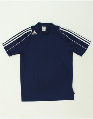 ADIDAS Mens Climalite T Shirt Top Small Navy Blue Polyester Vintage Second Hand Clothing Online Messina Hembry